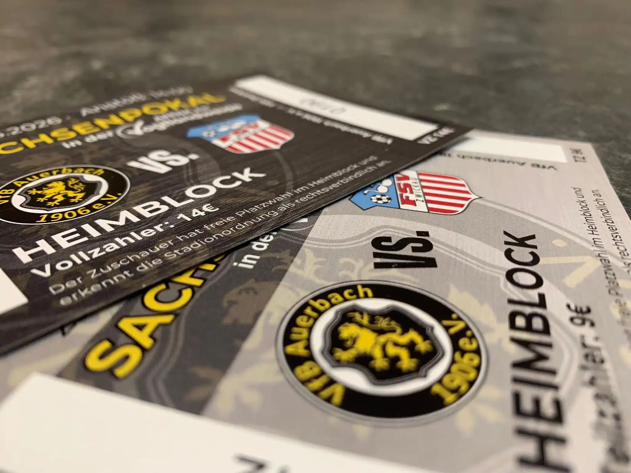 Ticketvorverkauf VfB Auerbach gegen FSV Zwickau